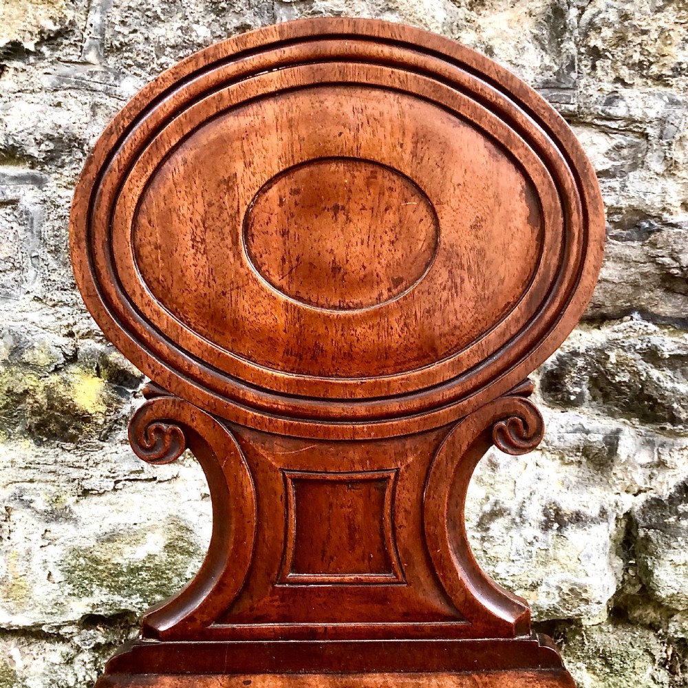 A Regency mahogany hall chair  View VI