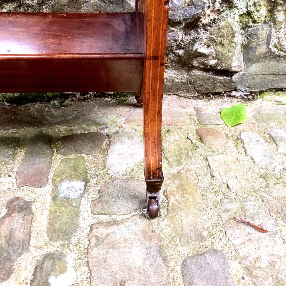 An Edwardian mahogany two tier book trough  View IV
