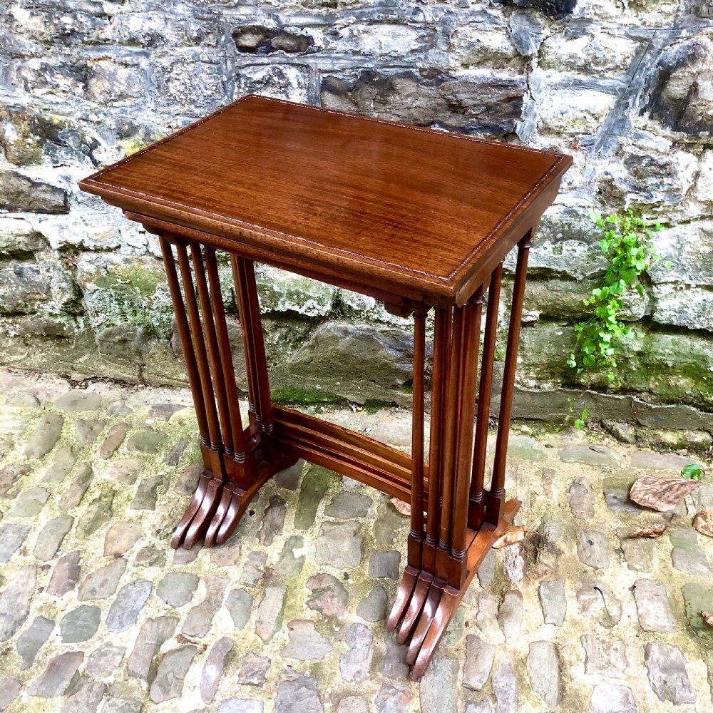 An Edwardian mahogany nest of four tables  View VI