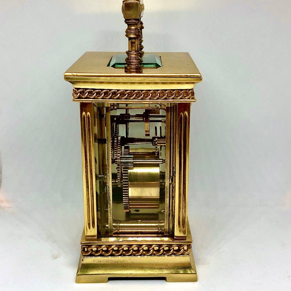 A late 19th century brass carriage clock by Richard & Co  View V