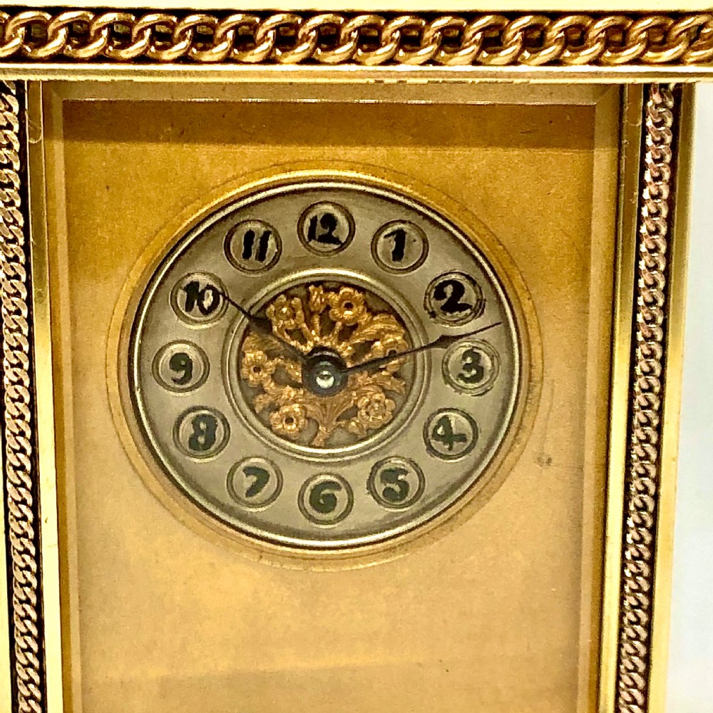 A late 19th century brass carriage clock by Richard & Co  View VII