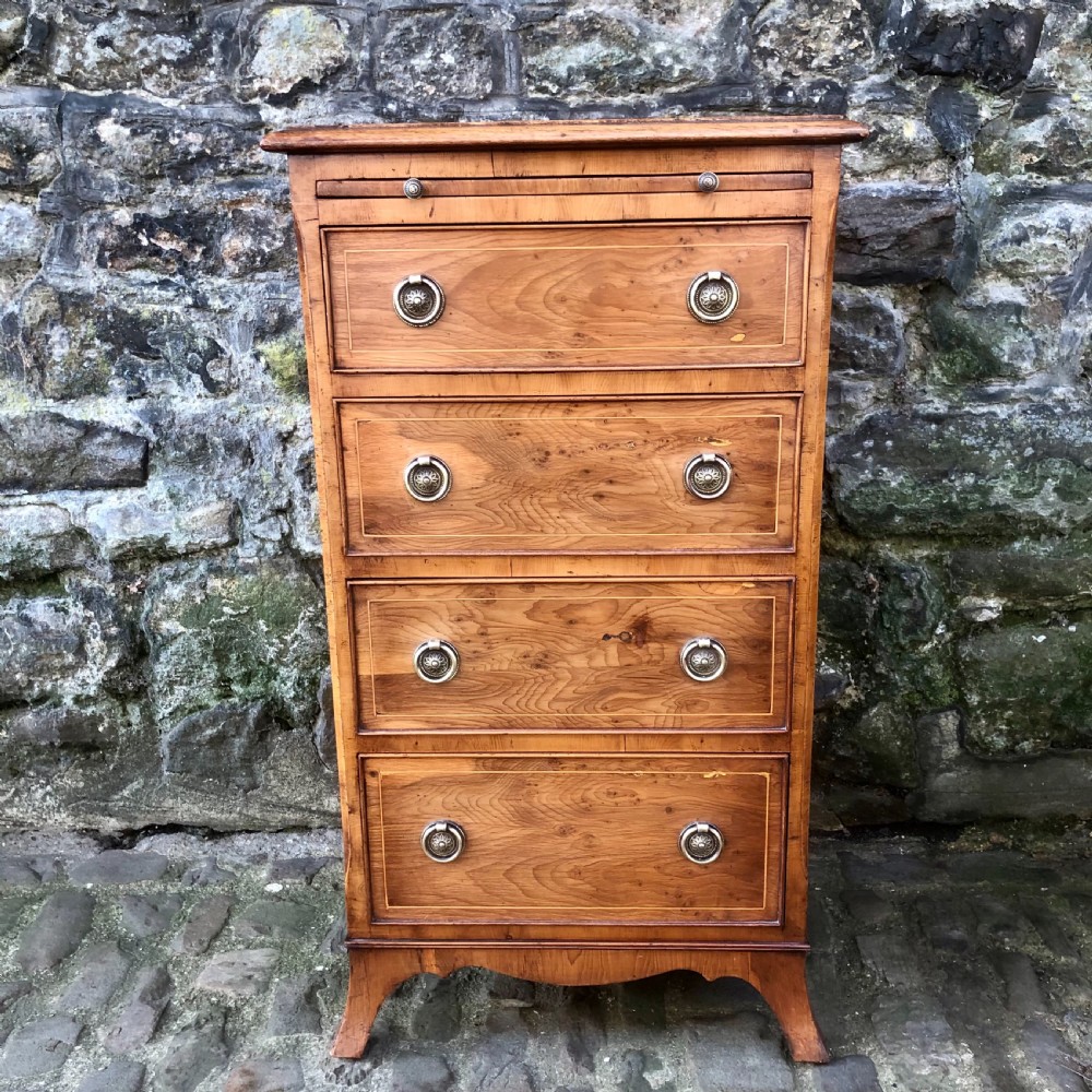 A pair of early 20th century yew wood bedside tables  View V