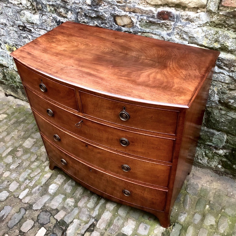 A Regency bowfront chest of drawers  View V