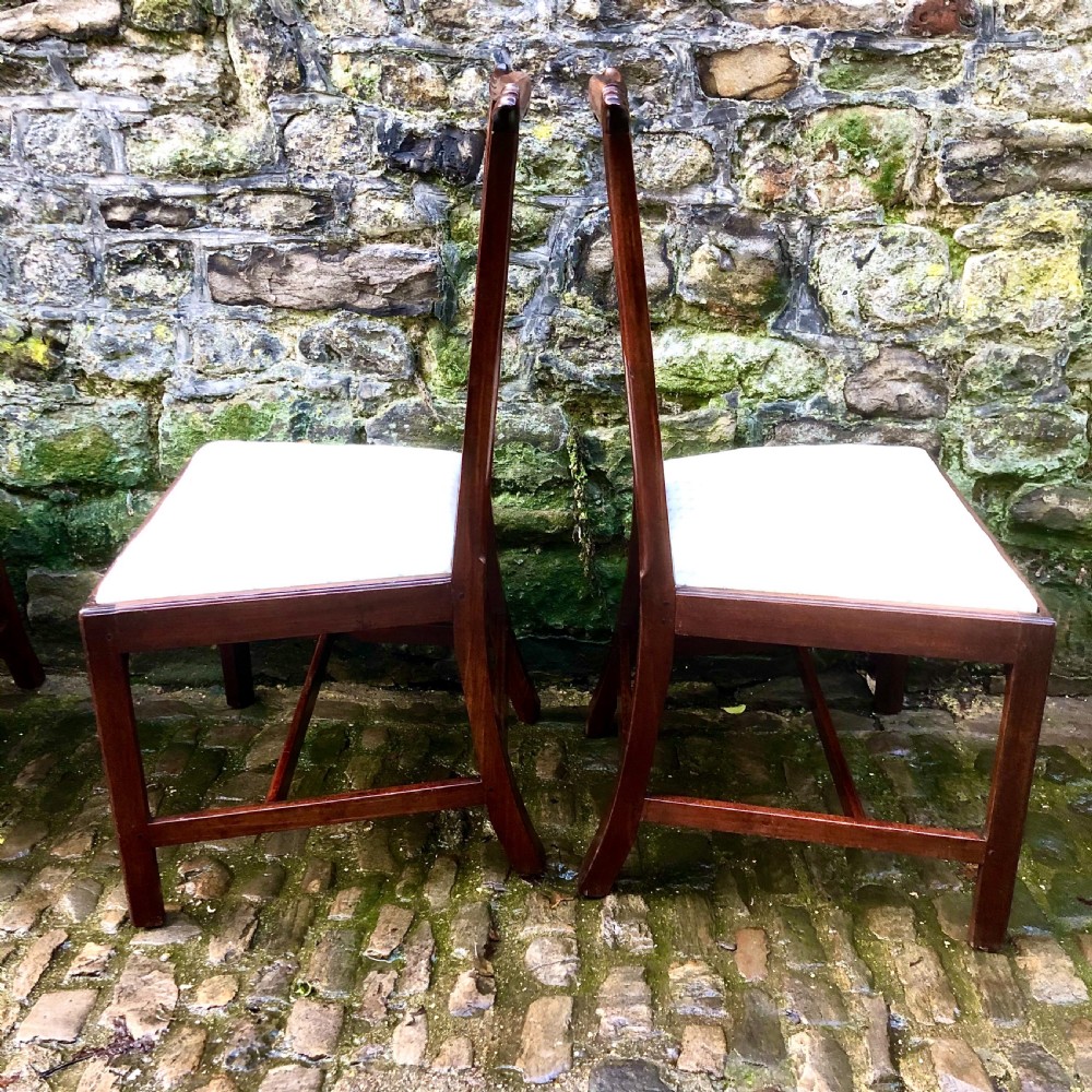 A set of four Georgian Chippendale mahogany dining chairs  View VI