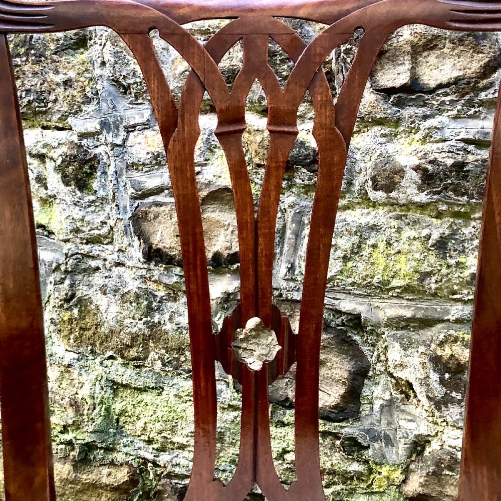A set of four Georgian Chippendale mahogany dining chairs  View VIII
