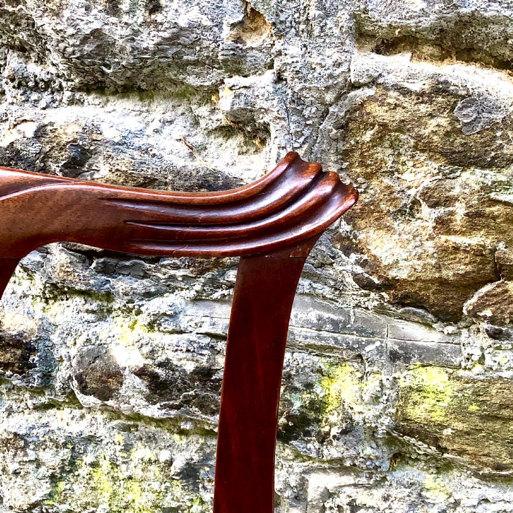 A set of four Georgian Chippendale mahogany dining chairs  View IX