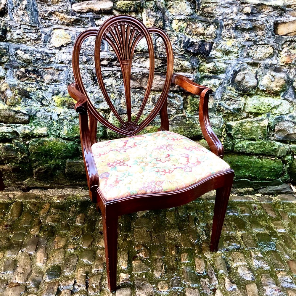 A set of eight Sheraton Revival mahogany dining chairs  View V