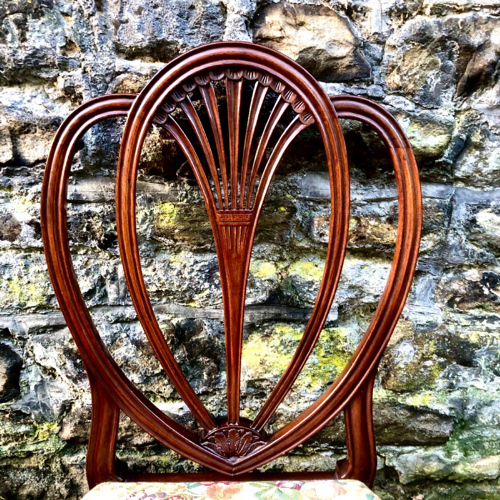 A set of eight Sheraton Revival mahogany dining chairs  View VI