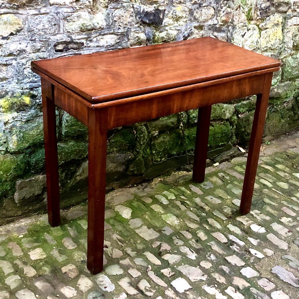 A George III mahogany card table View II