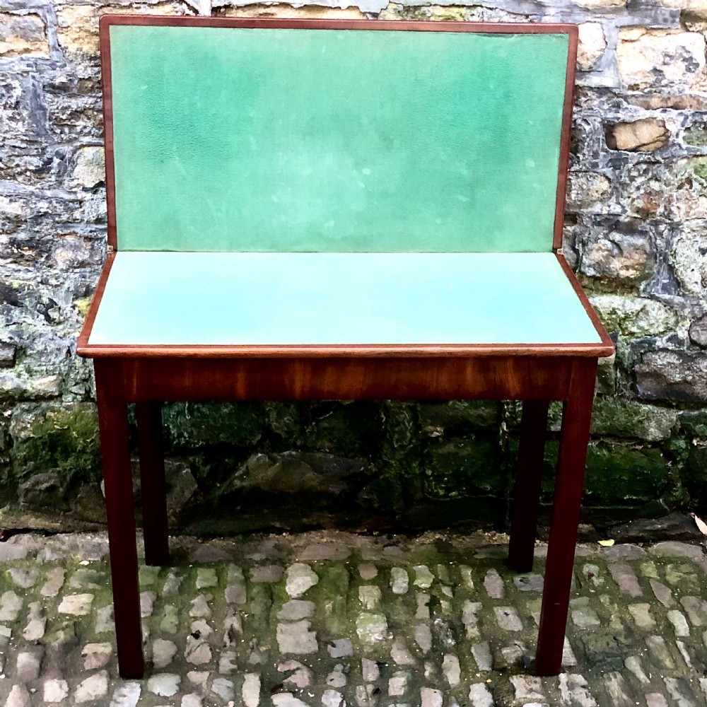 A George III mahogany card table View IV