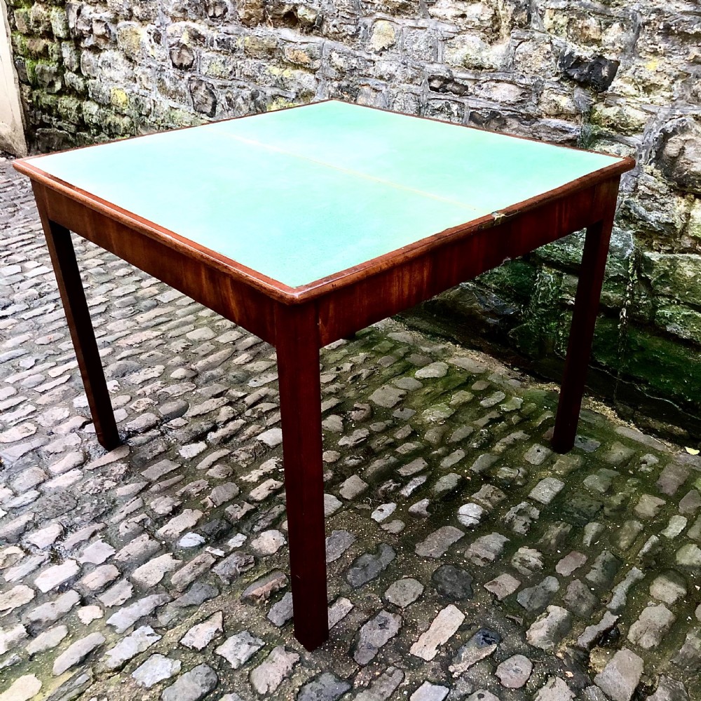 A George III mahogany card table View VII