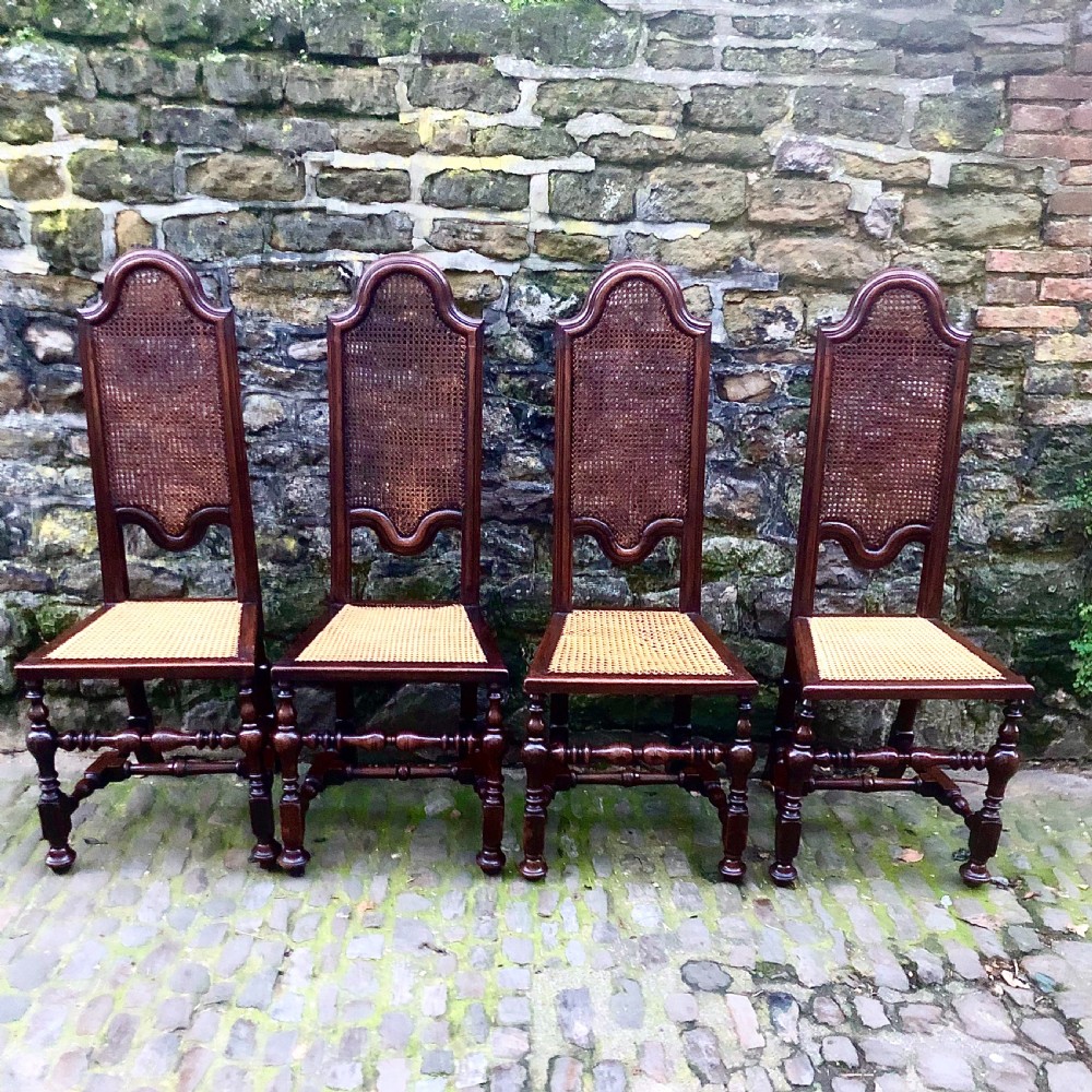 A set of four William and Mary walnut chairs