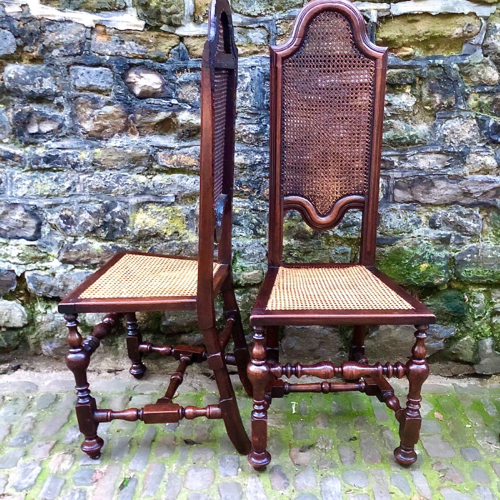 A set of four William and Mary walnut chairs View III