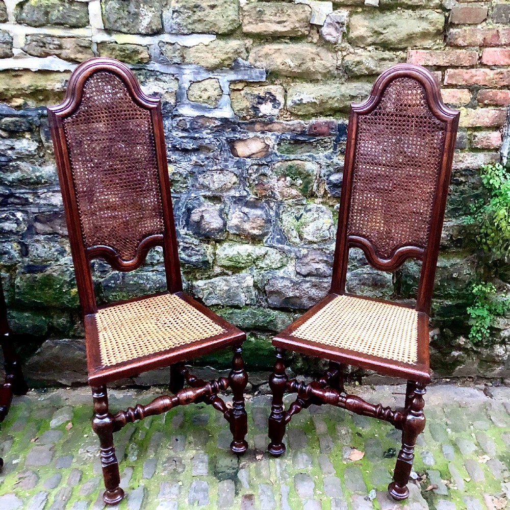 A set of four William and Mary walnut chairs View IV
