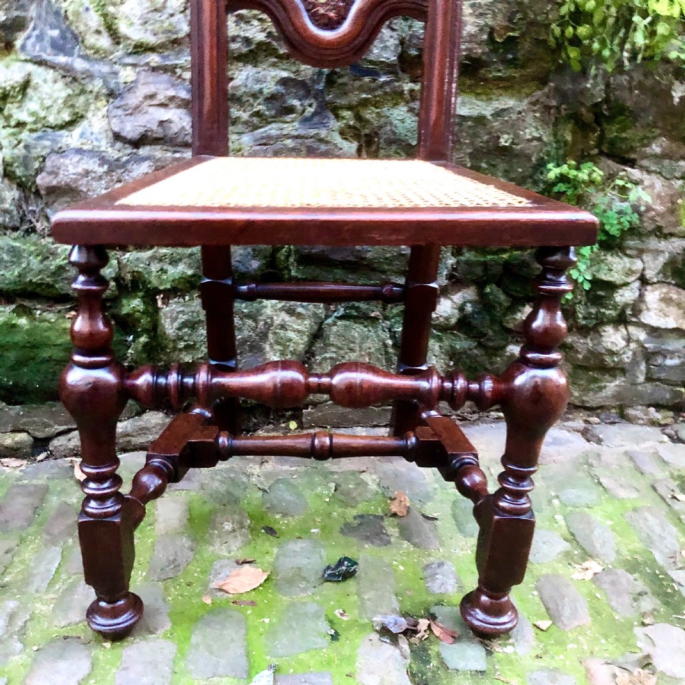 A set of four William and Mary walnut chairs View VI