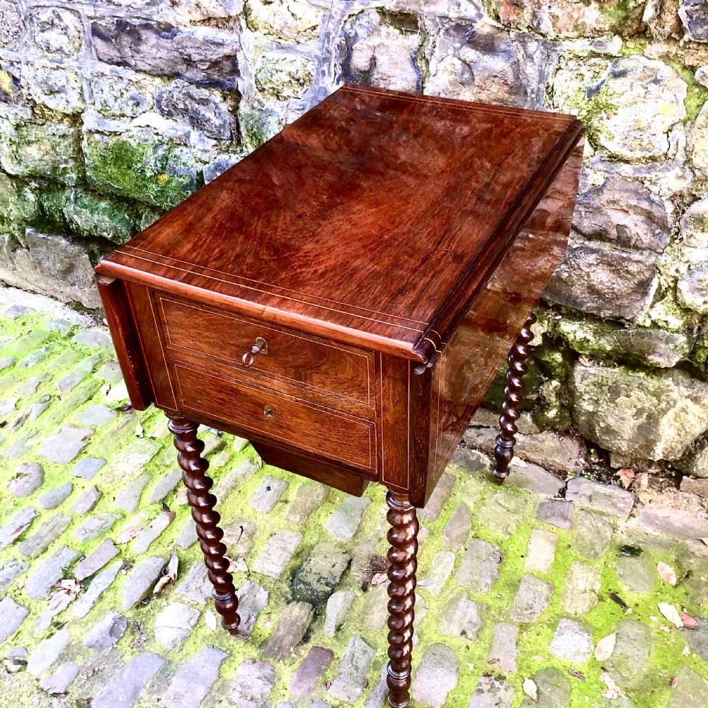 A French Louis Philippe rosewood work table