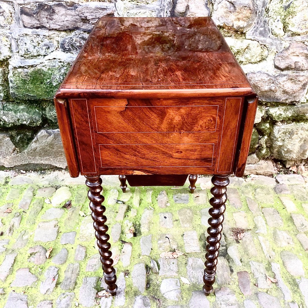 A French Louis Philippe rosewood work table View VIII