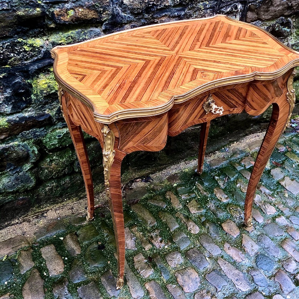 A fine Louis XV style kingwood side table  View III