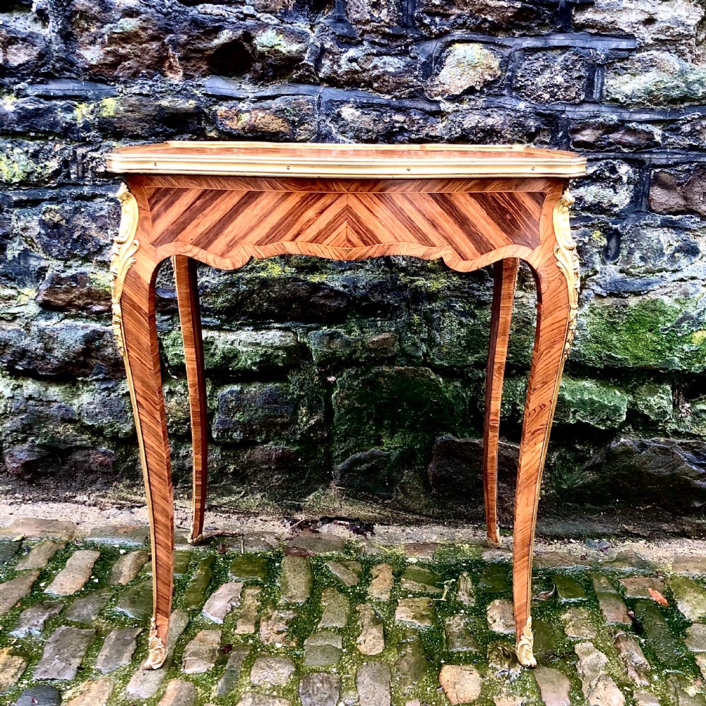 A fine Louis XV style kingwood side table  View V