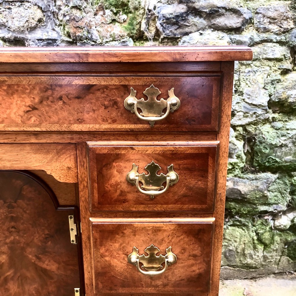 An early 20th century walnut kneehole desk View VIII
