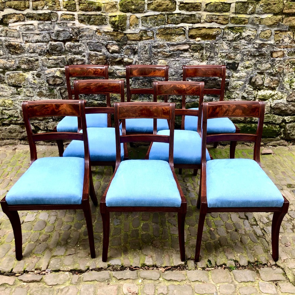 A set of eight Regency mahogany dining chairs  View II