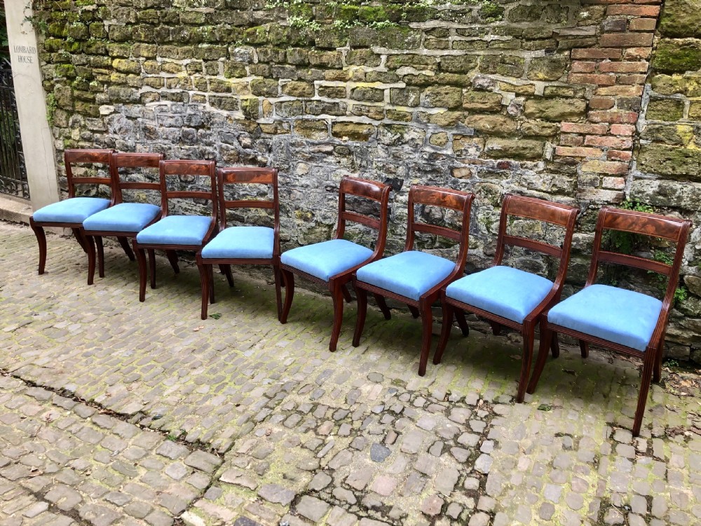 A set of eight Regency mahogany dining chairs  View III