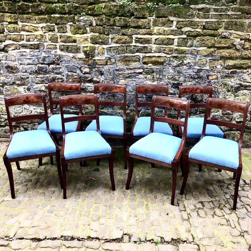 A set of eight Regency mahogany dining chairs  View V