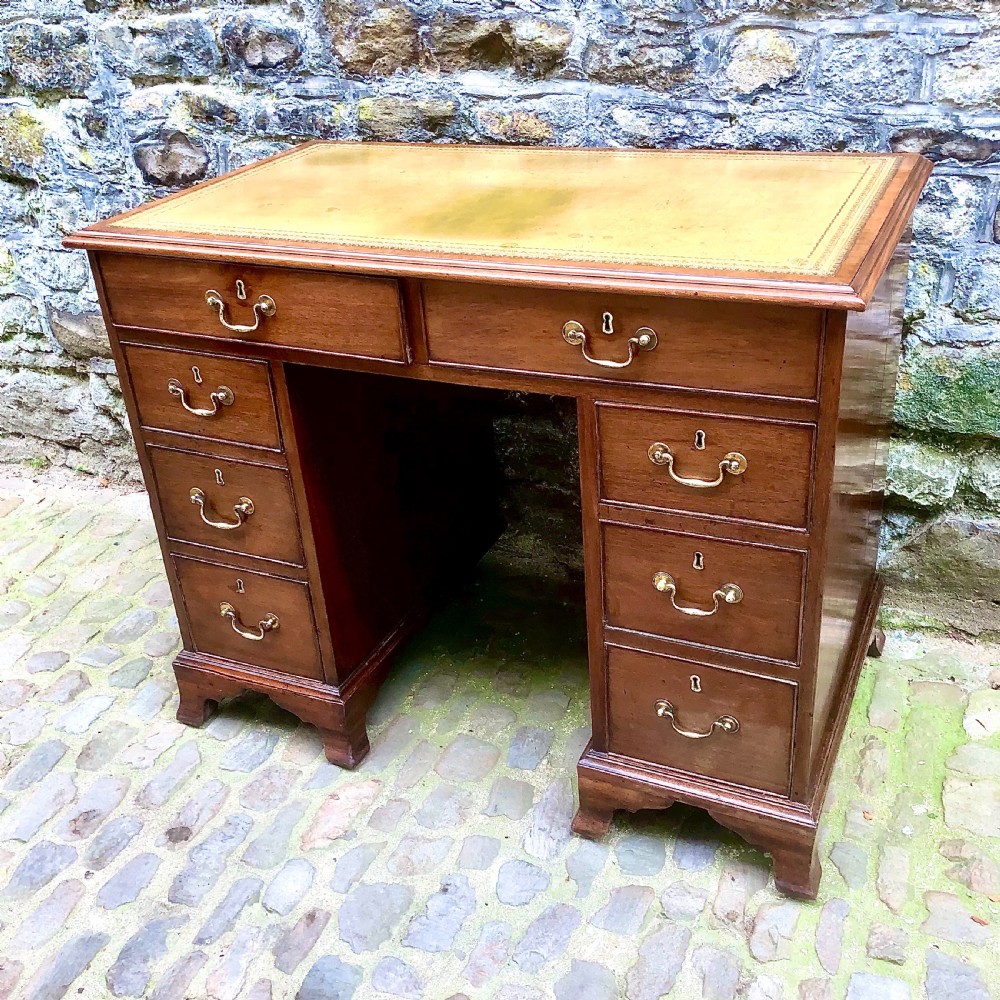 A small mid Victorian mahogany kneehole desk  View IV