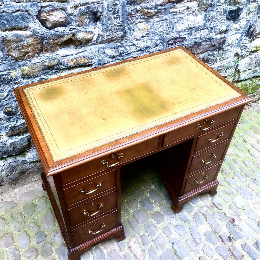 A small mid Victorian mahogany kneehole desk  View VI
