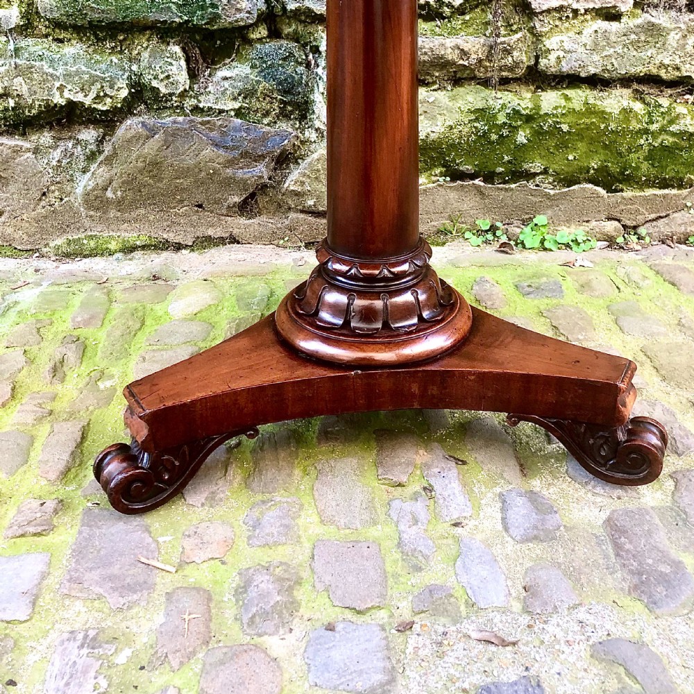 A small Regency mahogany circular pedestal table  View III
