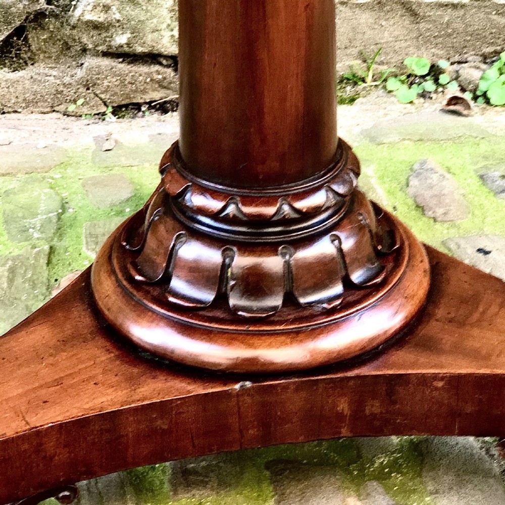 A small Regency mahogany circular pedestal table  View IV