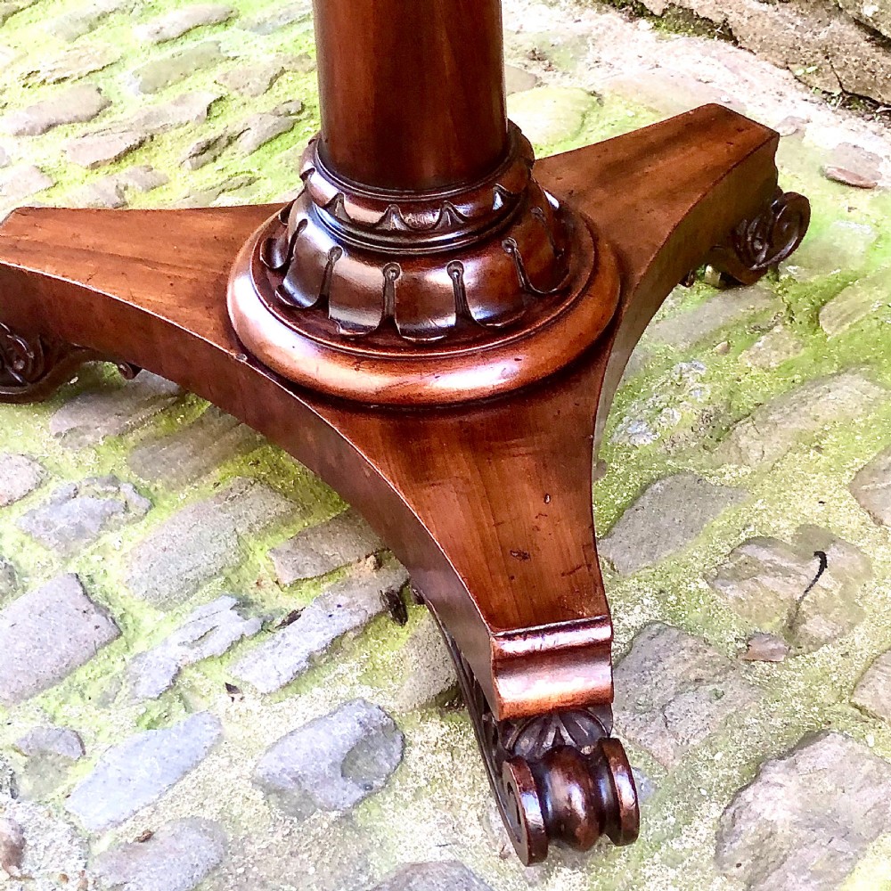 A small Regency mahogany circular pedestal table  View VIII