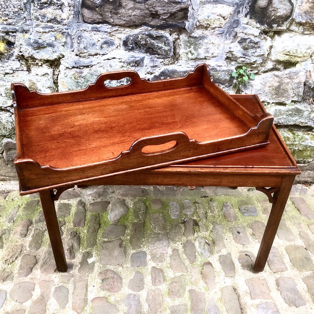 A small mahogany tray-top coffee table  View IV