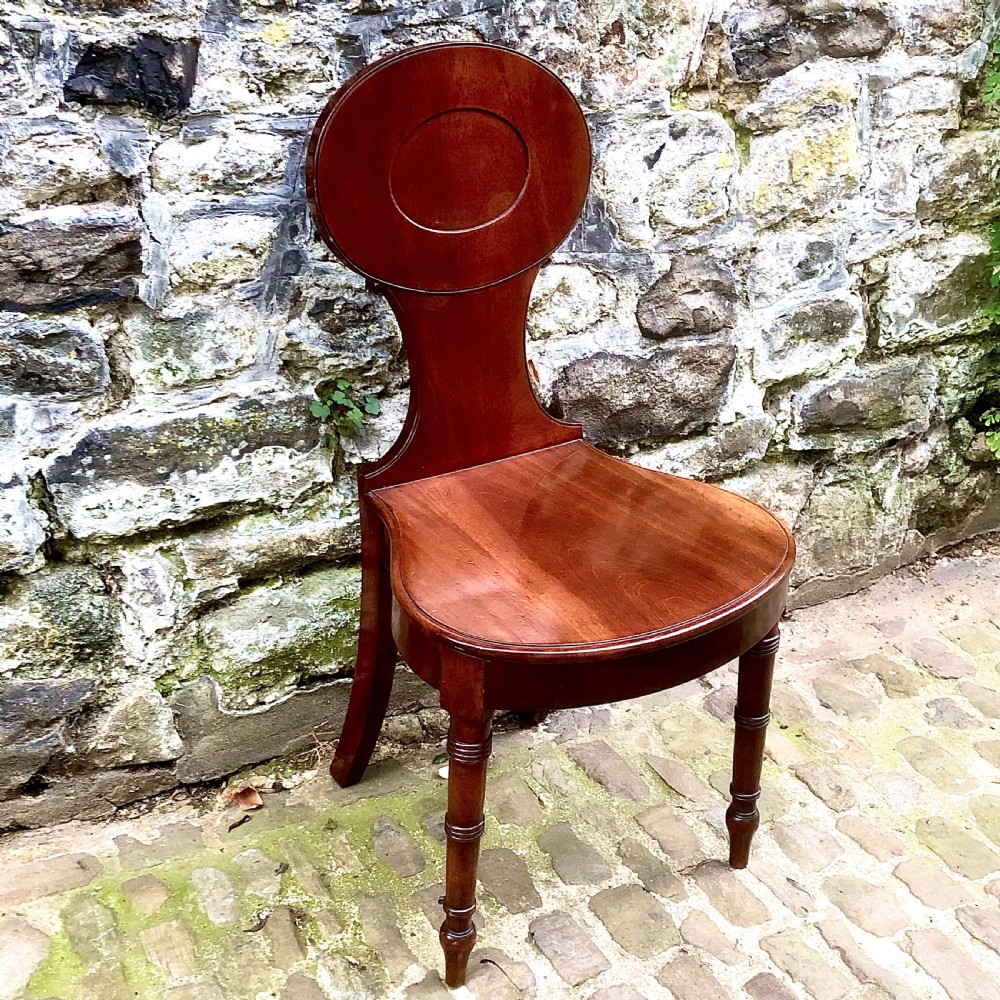 A George III mahogany hall chair  View IV