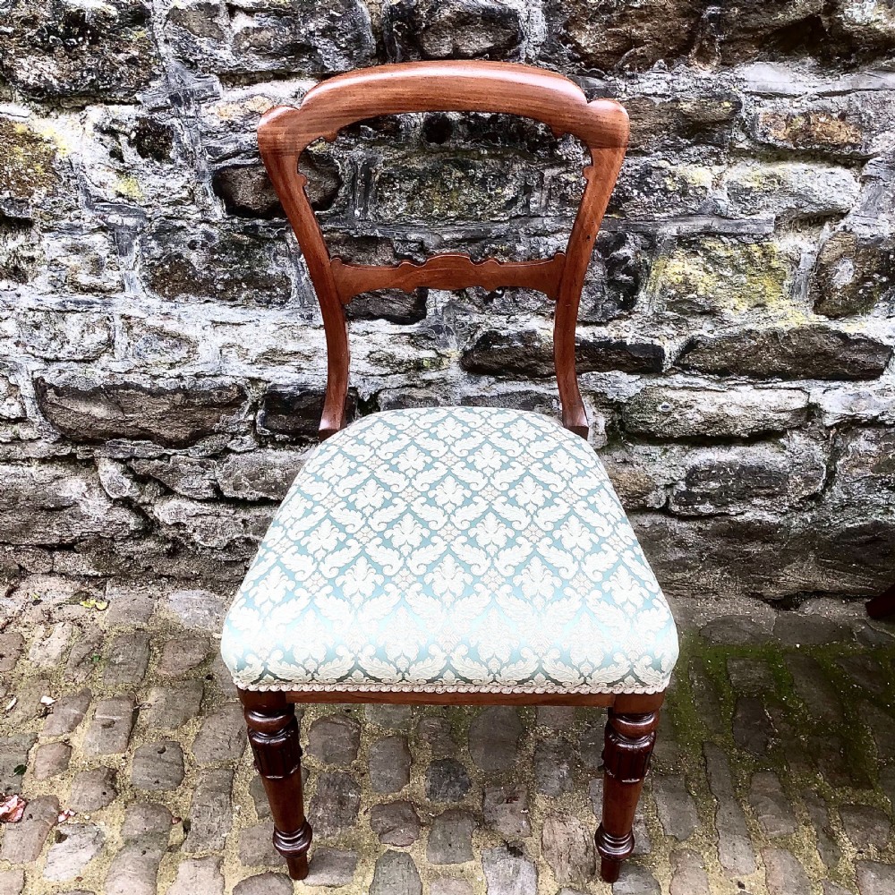 A set of six mid Victorian walnut dining chairs  View II