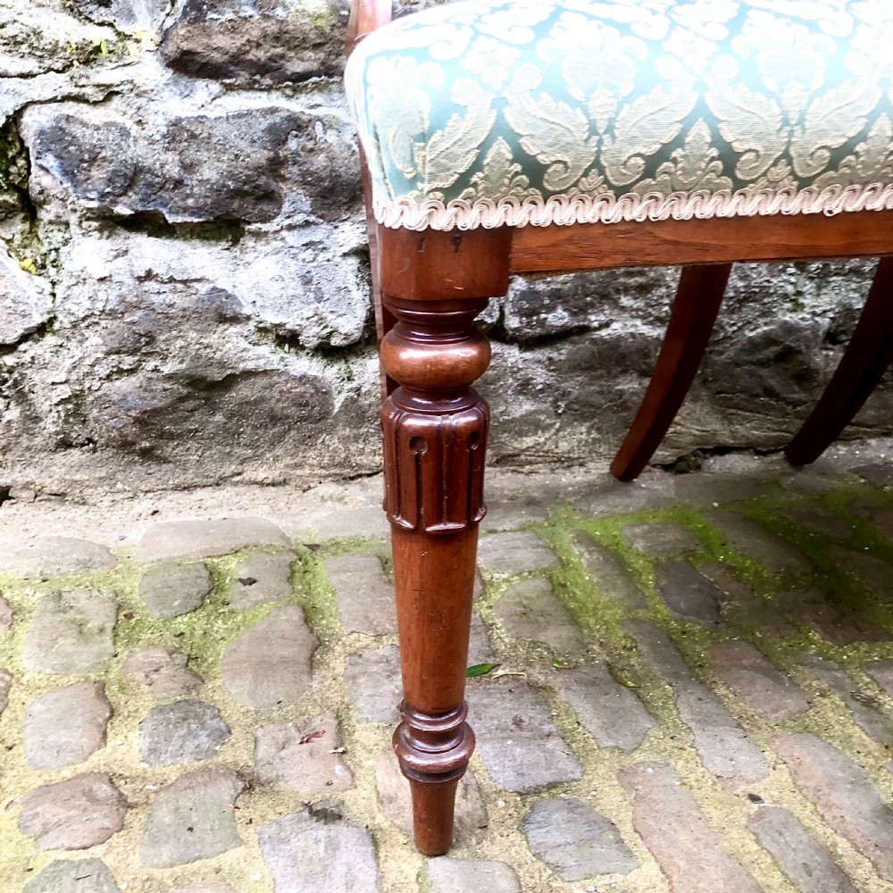 A set of six mid Victorian walnut dining chairs  View V