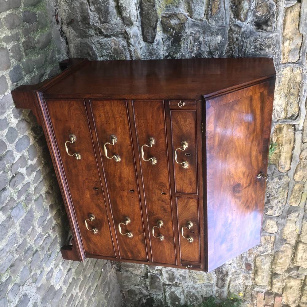 A fine George III mahogany fall-front bureau  View II