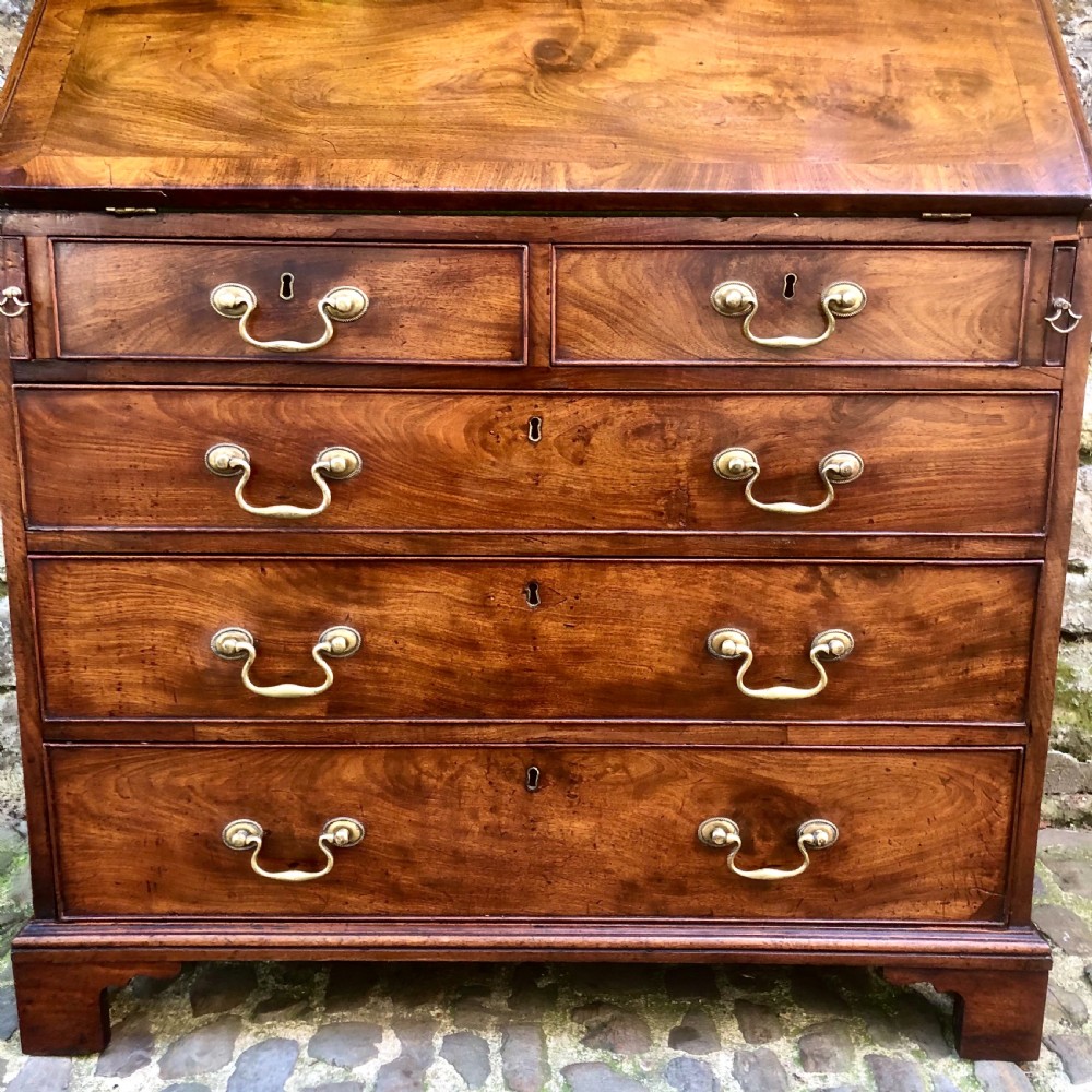 A fine George III mahogany fall-front bureau  View IV