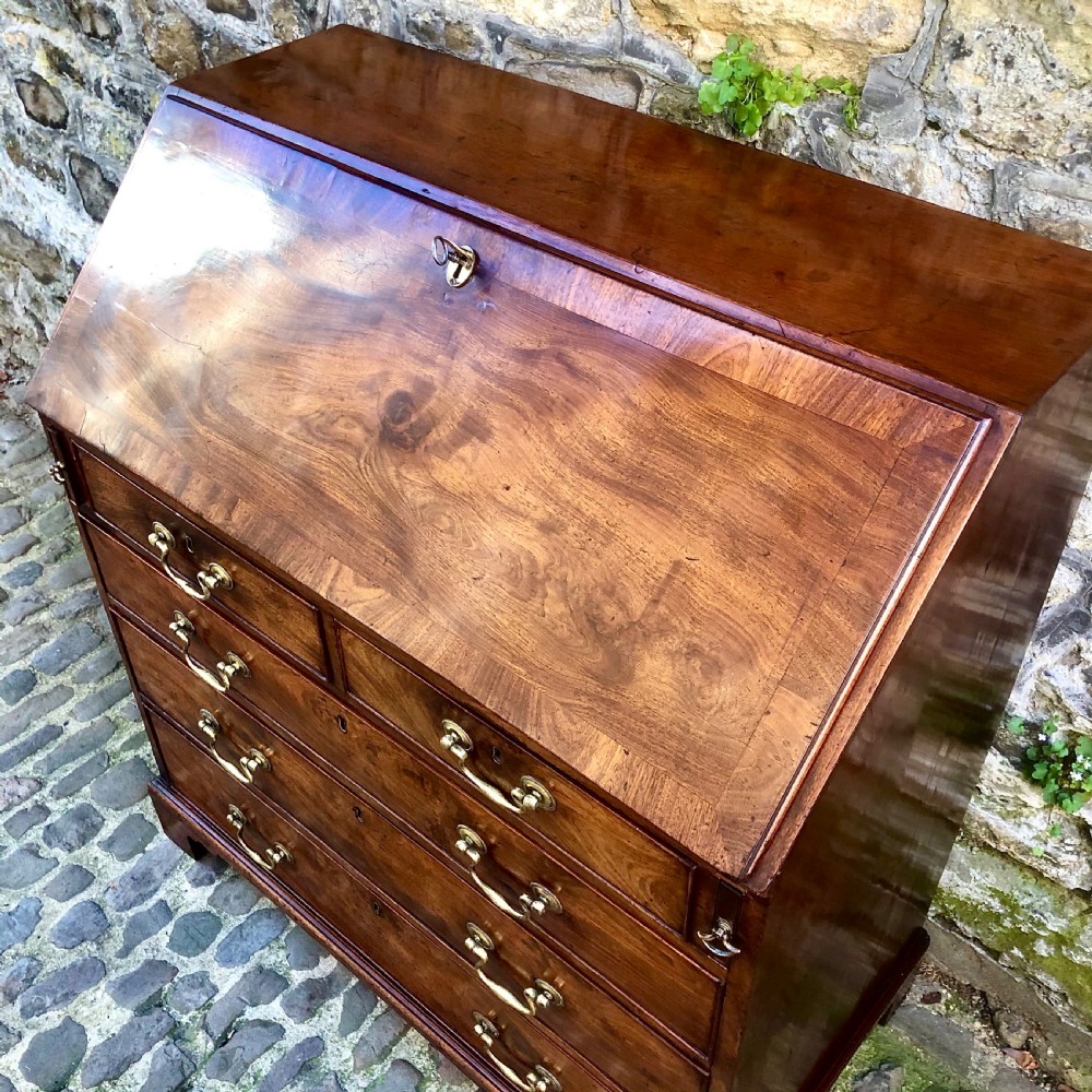 A fine George III mahogany fall-front bureau  View VI