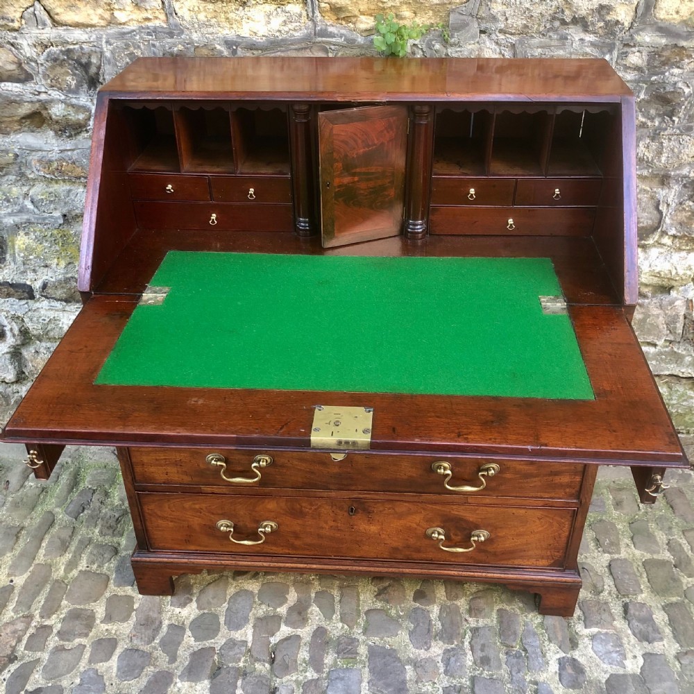 A fine George III mahogany fall-front bureau  View VIII