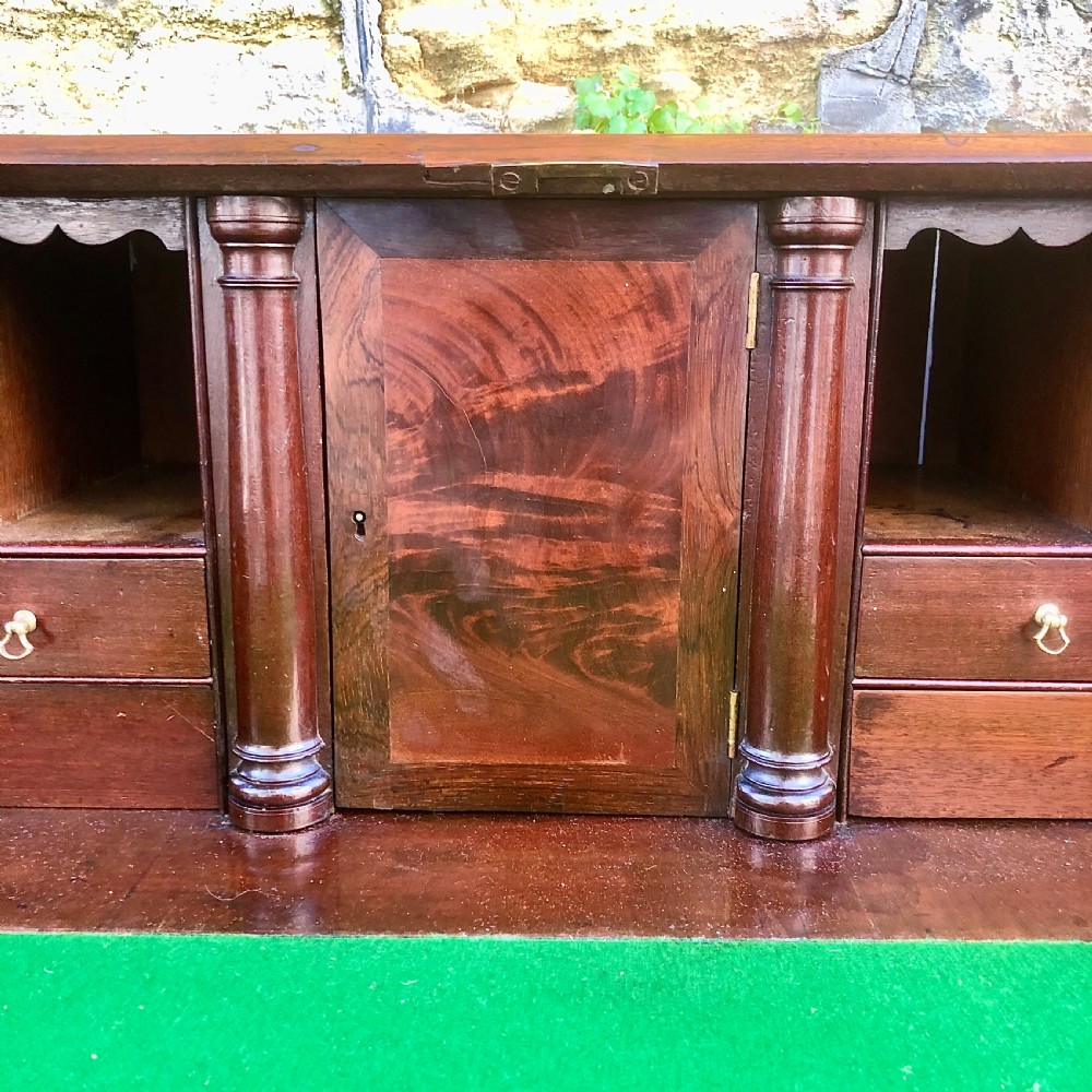 A fine George III mahogany fall-front bureau  View X
