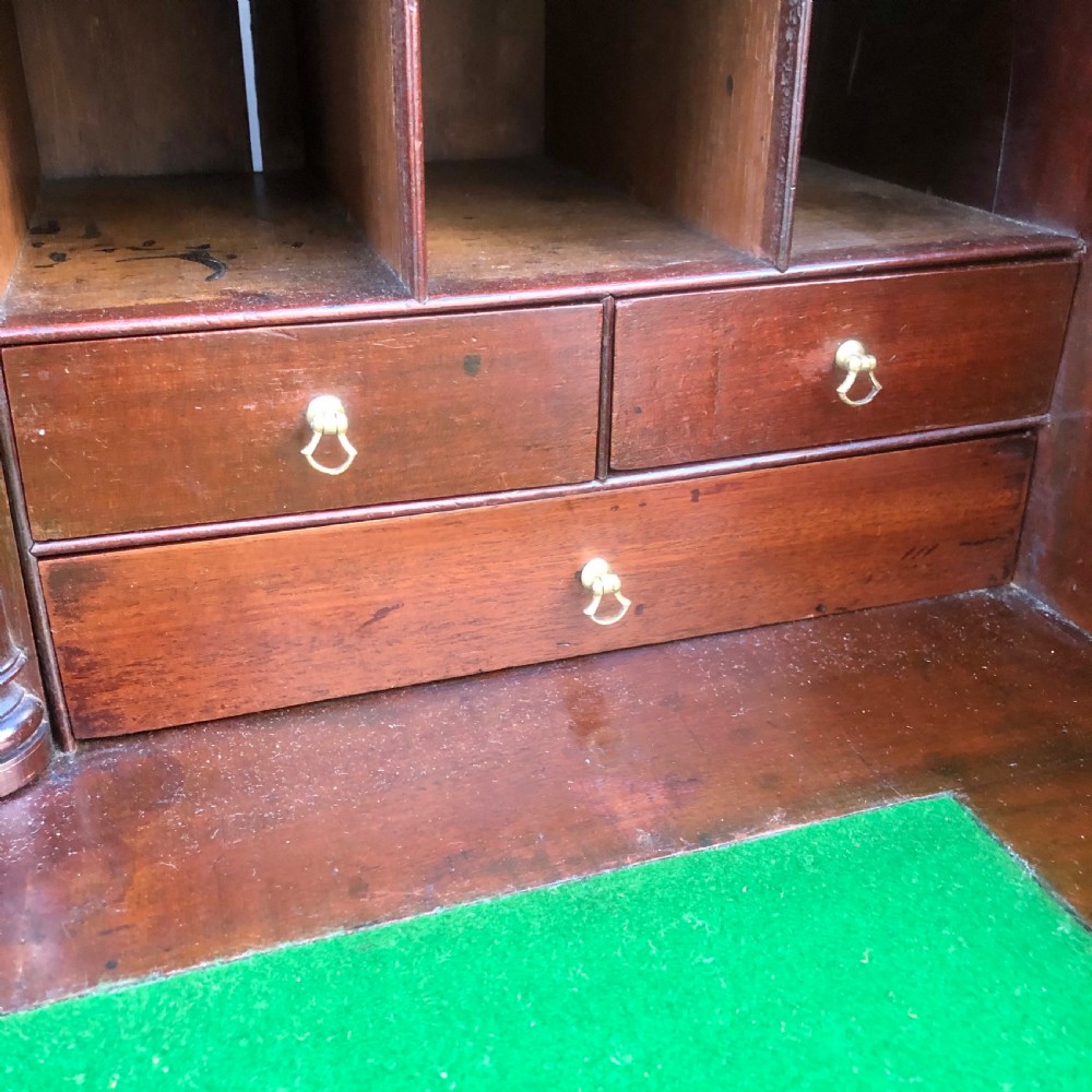 A fine George III mahogany fall-front bureau  View XII