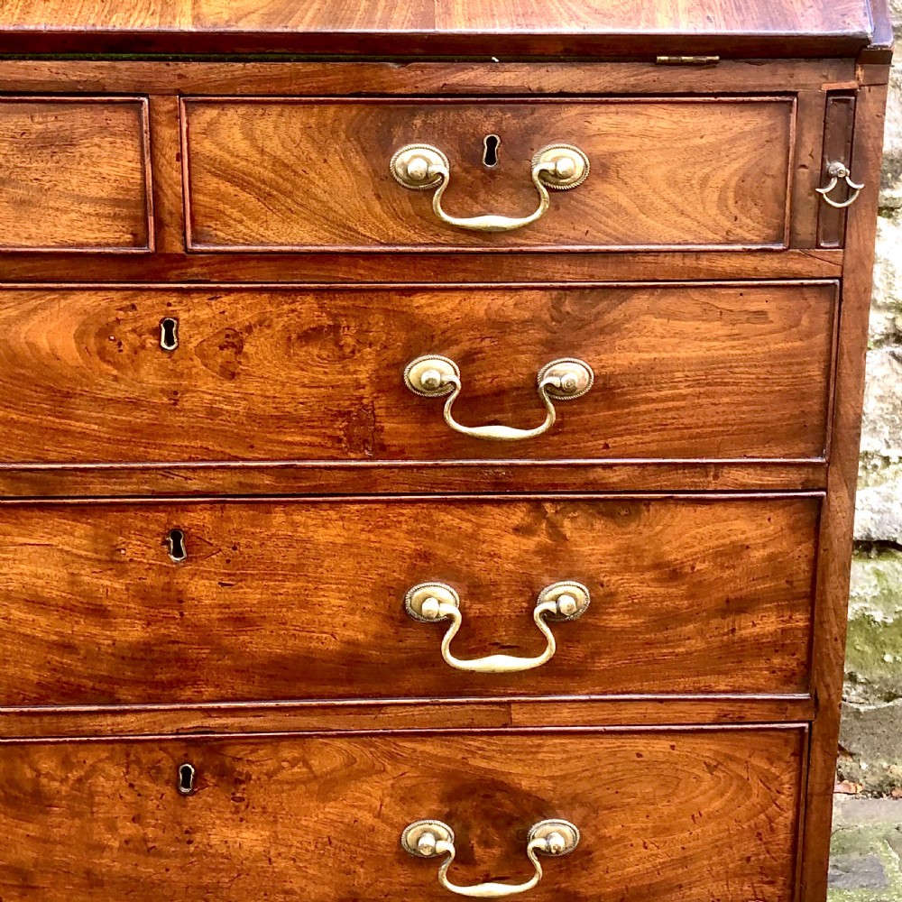 A fine George III mahogany fall-front bureau  View XIV