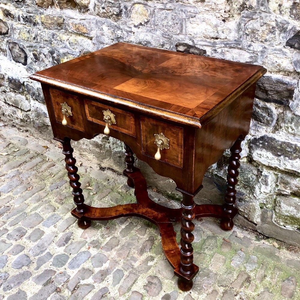 A late 19th century walnut lowboy in the late 17th century style View III