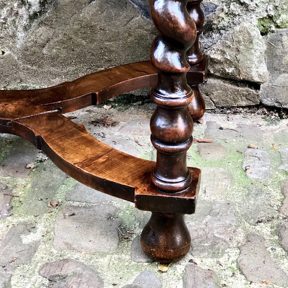 A late 19th century walnut lowboy in the late 17th century style View VII