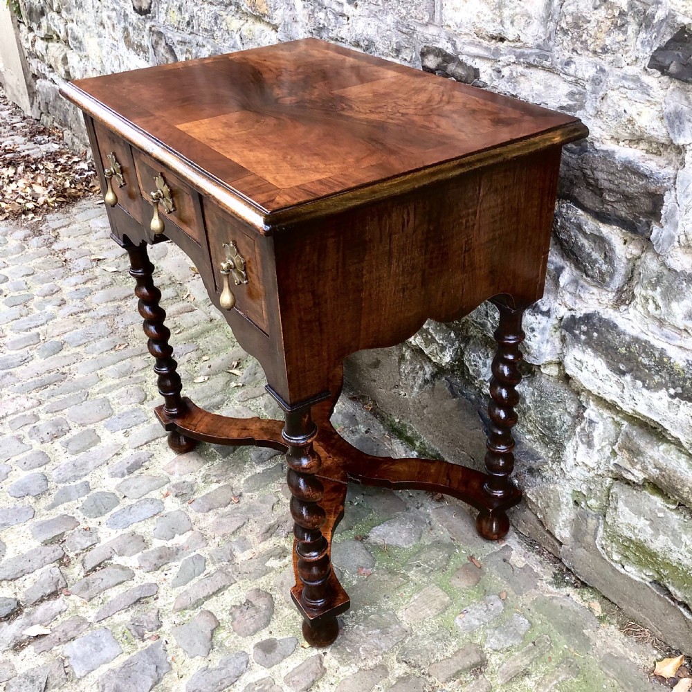 A late 19th century walnut lowboy in the late 17th century style View VIII