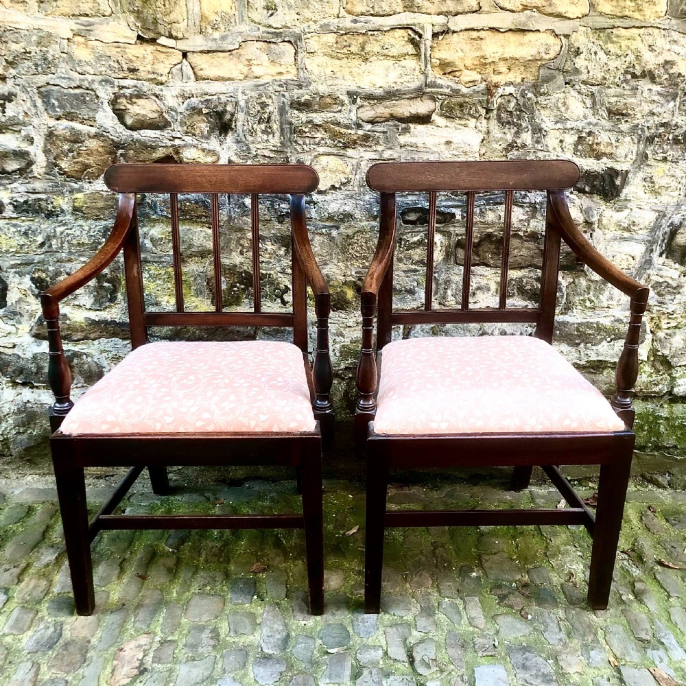 A set of six George III mahogany dining chairs  View III