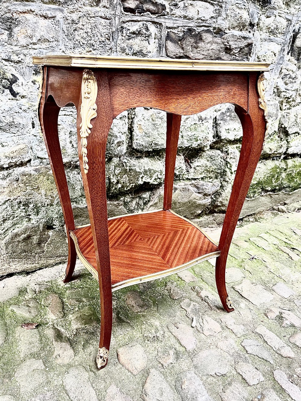 A late 19th century French kingwood lamp table View V