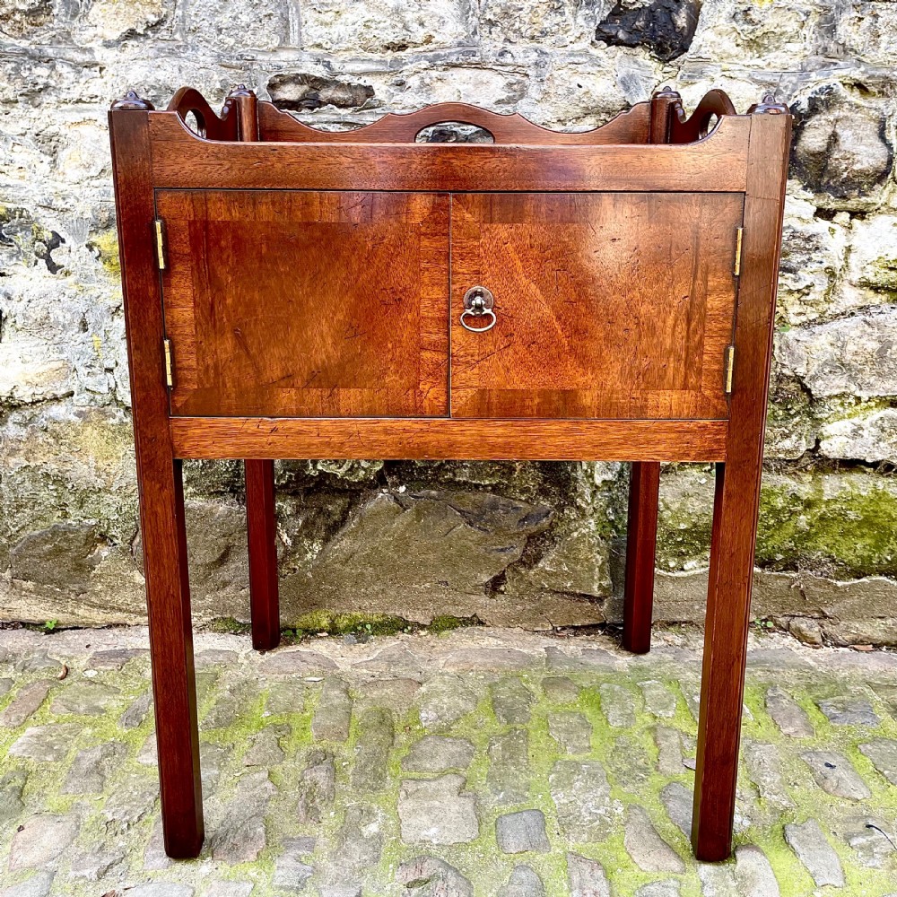 A pair of George III style mahogany bedside tables  View VII