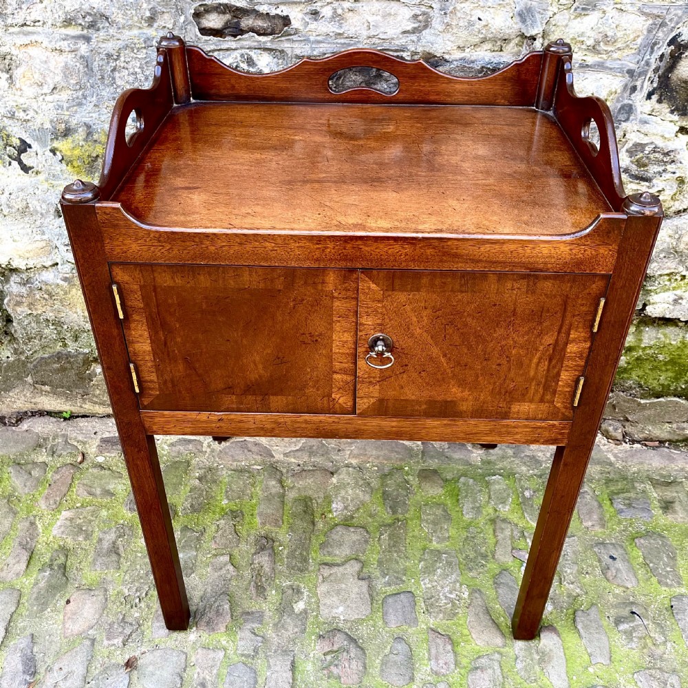 A pair of George III style mahogany bedside tables  View VIII